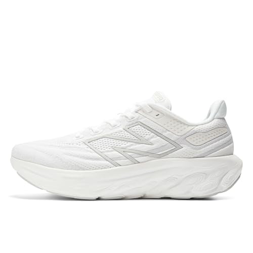 New Balance Men's Fresh Foam X 1080 V13 Running Shoe, White/Light Silver Metallic, 8 N