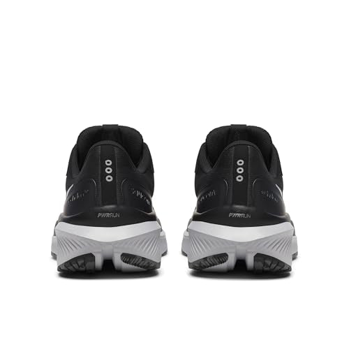 Saucony Men's Echelon 10 Sneaker, Black/Silver, 11 Extra Wide