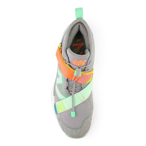 New Balance Unisex-Adult FuelCell Lindor 2 Pre-Game Baseball Shoe, Team Away Grey/Electric Jade/Neon Dragonfly, Men 14 M/Women 15.5 W