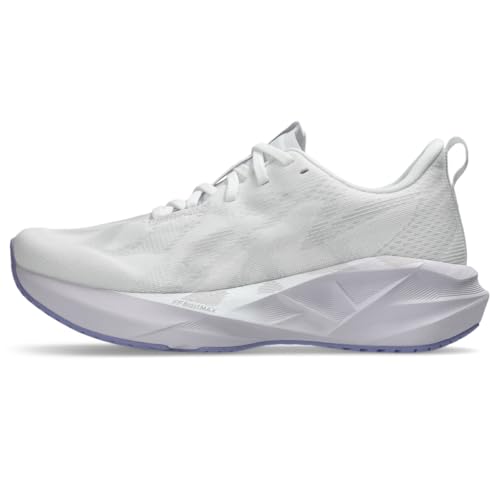 ASICS Women's NOVABLAST 5 Running Shoes, 7.5, White/Lilac HINT