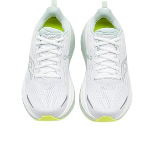 Saucony Women's Hurricane 25 Sneaker, White/Mist, 7.5