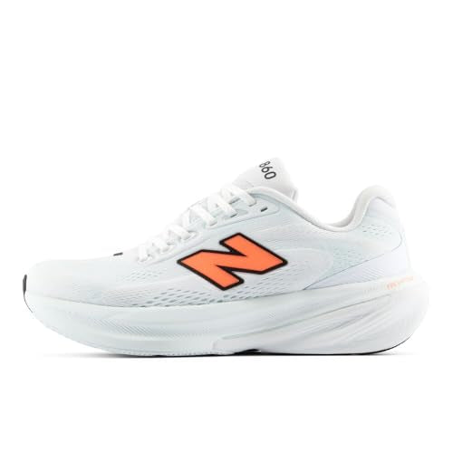 New Balance Men's Fresh Foam X 860 V15 Running Shoe, Nb 103 White/Tangerine Heat, 10