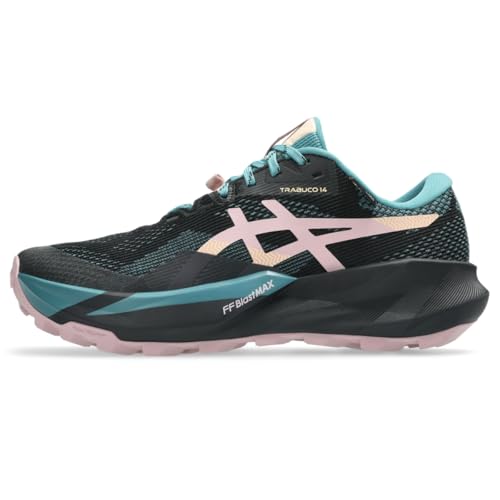 ASICS Women's Trabuco 14 GTX Trail Running Shoes, 9.5, Black/MORGANITE