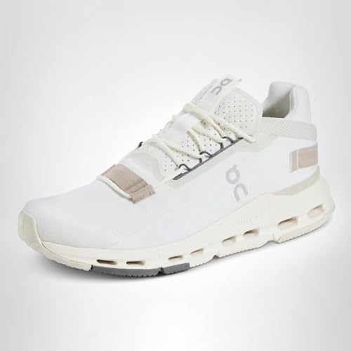On Men's Cloudnova 2 Sneakers, Ice/Sand, 8 Medium US