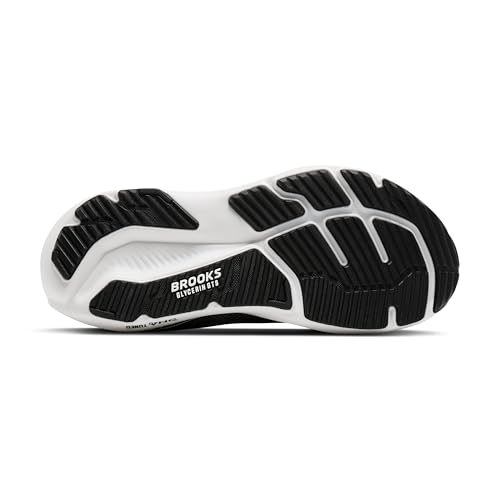 Brooks Men’s Glycerin GTS 23 Supportive Running Shoe - Black/Grey/White - 10.5 Medium