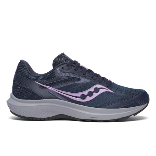 Saucony Women's Cohesion 17 Sneaker, Navy/Heather, 5.5