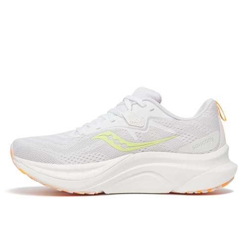 Saucony Women's Tempus 2 Sneaker, White/Sunny, 7