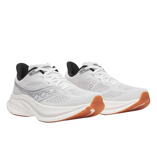 Saucony Men's Endorphin Speed 5 Sneaker, White/Gum, 14