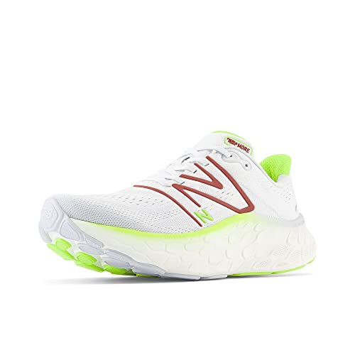 New Balance Men's Fresh Foam X More V4 Running Shoe, Quartz Grey/Thirty Watt/Brick Red, 15 M
