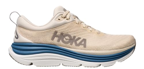Hoka Men's Gaviota 5 Sneaker, Birch/Foggy Night, 7 Wide