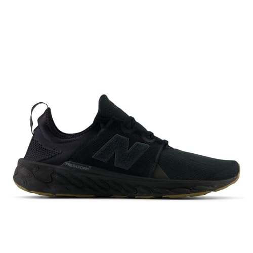 New Balance Men's Fresh Foam X Cruz V3 Running Shoe, Black/Black/Gum 020, 10 M