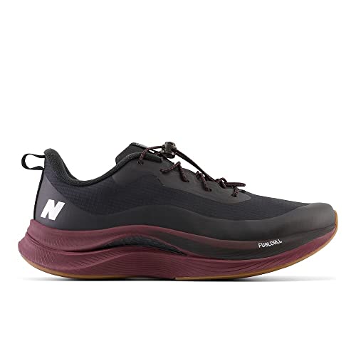 New Balance Men's Fuel Cell Propel V4 Permafrost Running Shoe, Black/Nb Burgundy, 7 M