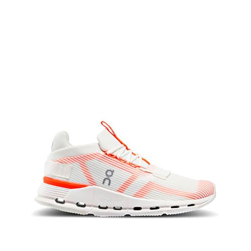 On Running Cloudnova Void Women's Running Sneakers Shoes (Undyed White - Flame, US Footwear Size System, Adult, Women, Numeric, Medium, 6)