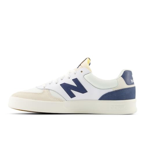 New Balance Men's 300 V3 Court Sneaker, White/Sea Salt/Vintage Indigo, 11 M