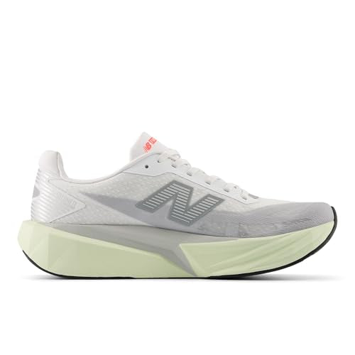 New Balance Women's FuelCell Rebel V5 Running Shoe, Raincloud/White/Mineral, 8.5 M