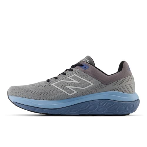 New Balance Men's Fresh Foam X 860 V14 Running Shoe, Slate Grey/Chrome Blue/Sea Salt, 9