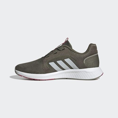 adidas Women's Edge Lux 5 Sneaker, Olive Strata/White/Pink Strata, 9.5