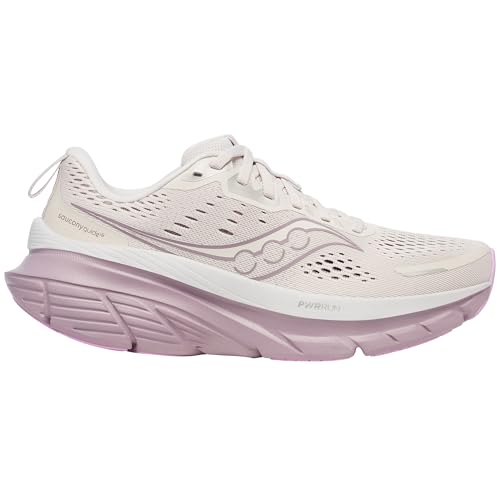 Saucony Women's Guide 18 Sneaker, Moon/Quail, 8
