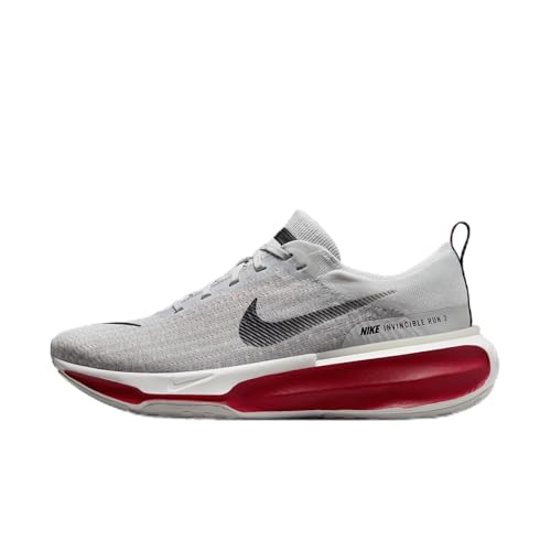 Nike Invincible 3 Men's Road Running Shoes (DR2615-102, White/Fire Red/Cement Grey/Black) Size 7.5