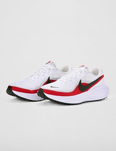 Nike Men's Revolution 8 Road Running Shoes, White/Black-University Red, 10