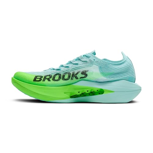 Brooks Unisex Hyperion Elite 5 Neutral Race Running Shoe for Men & Women - Limpet/Black/Green Gecko - 10.5 Medium