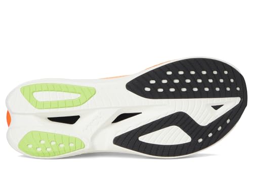 HOKA Mens Mach X 3 White/Neon Tangerine Size 10 US
