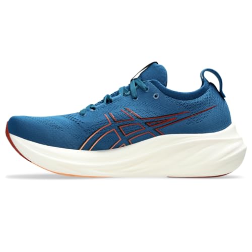 ASICS Men's Gel-Nimbus 26 Running Shoes, 11.5, Rich Navy/Faded Orange