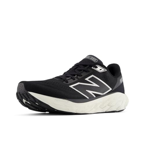 New Balance Men's Fresh Foam X 880 V14 Running Shoe, Black/Sea Salt/Silver Metallic, 7.5 M