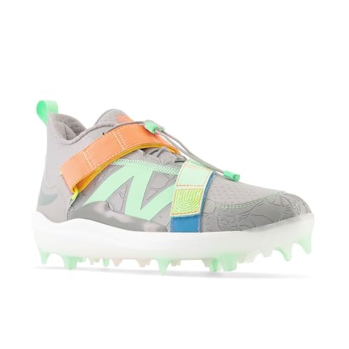 New Balance Unisex FuelCell Lindor V2 Comp Baseball Shoe,Team Away Grey/Electric Jade/Neon Dragonfly,Men 11.5 / Women 13