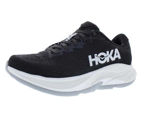 HOKA Rincon 4 Womens Shoes Size 9, Color: Black/White