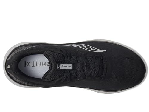 Saucony Men's Echelon 10 Sneaker, Black/Silver, 15