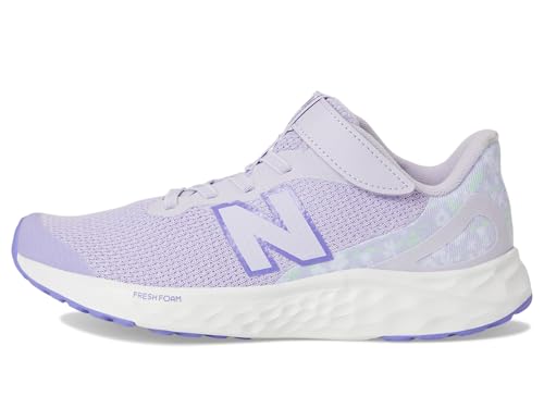 New Balance Kid's Fresh Foam Arishi V4 Bungee Lace with Top Strap Running Shoe, Bright Lavender/Violet Crush, 11.5 M Little Kid