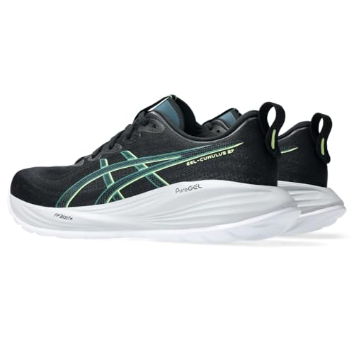 ASICS Men's Gel-Cumulus 27 Trainers, Black Lucid Yellow, 12.5