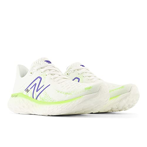 New Balance Women's Fresh Foam X 1080 V12 Running Shoe, Sea Salt/Electric Indigo, 5 M