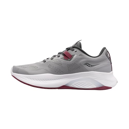 Saucony Women's Guide 15 Sneaker, Alloy/Quartz, 8 Wide