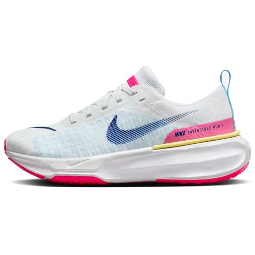 Nike Invincible 3 Women's Road Running Shoes (DR2660-105, White/Photon Dust/Fierce Pink/Deep Royal Blue) Size 5 - product image