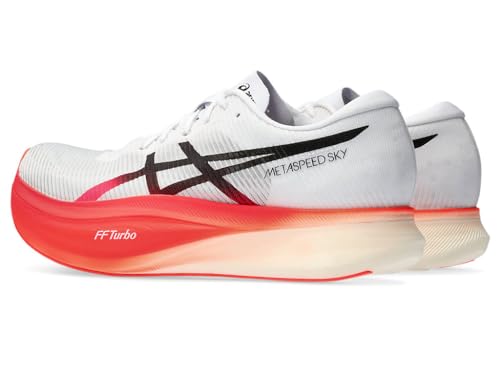 ASICS Unisex METASPEED Sky+ Running Shoes, 6M / 7.5W, White/Black