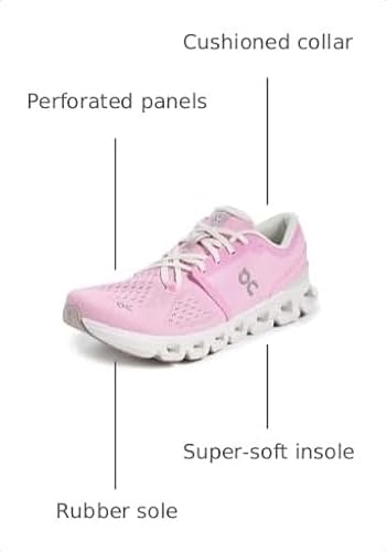 On Women's Cloud X 4 Sneakers, Petal/Sand, 8.5 Medium US
