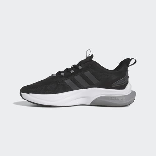 Adidas Men's Alphabounce+ Running Shoe, Black/Carbon/Grey, 12