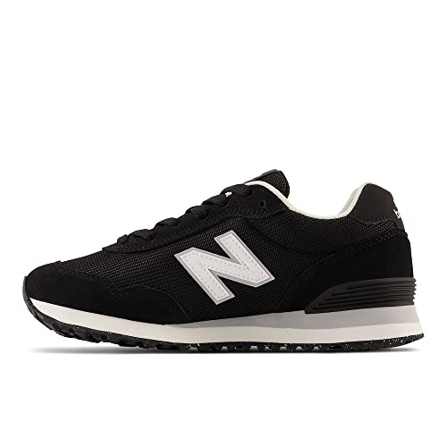 New Balance Women's 515 V3 Sneaker, Black/White/Aluminum Grey, 10