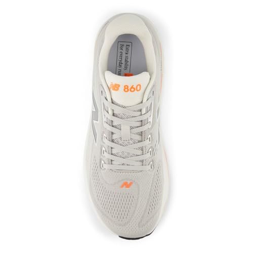 New Balance Men's Fresh Foam X 860 V15 Running Shoe, Grey Matter/Sea Salt, 9 W