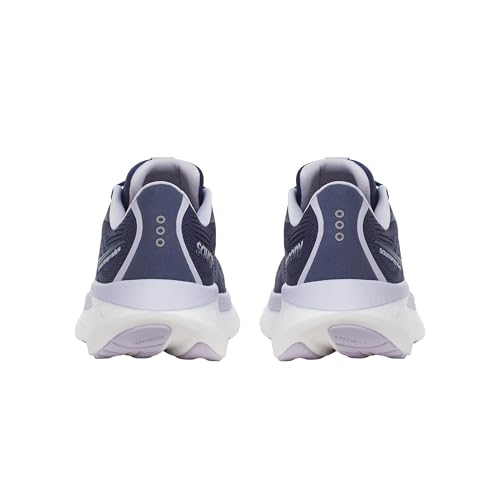 Saucony Women's Ride 18 Sneaker, Navy/Aster, 9.5