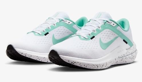 Nike Winflo 10 Women's Road Running Shoes (White/Black/Emerald Rise FN7106-100, US Footwear Size System, Adult, Women, Numeric, Medium, 6)