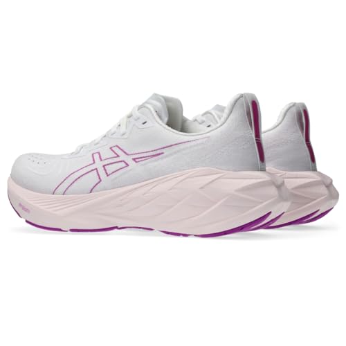 ASICS Women's NOVABLAST 4 D Running Shoes, 11, White/Soothing SEA