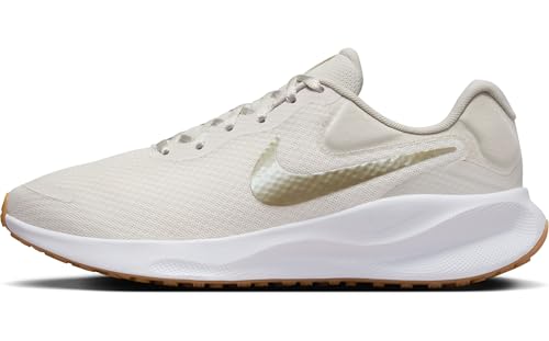 Nike Revolution 7 Women's Road Running Shoes (FB2208-010, Phantom/Light Bone/White/Neutral Olive) Size 9