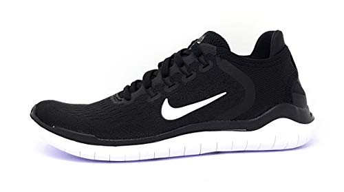 Nike Women's Free RN 2018 Black/White Running Shoe 12 US