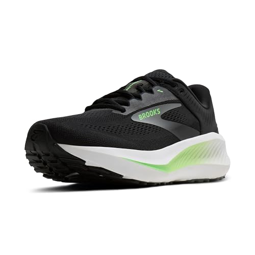 Brooks Men’s Anthem 8 Neutral Running Shoe - Black/Grey/Green - 8.5 Medium
