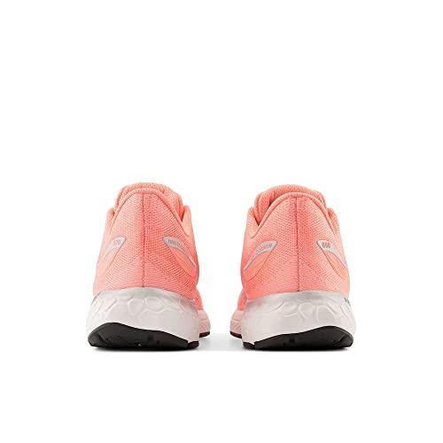New Balance Kid's Fresh Foam X 880 V12 Lace-Up Running Shoe, Grapefruit/Metallic Silver, 6 M Big Kid