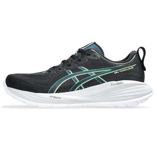 ASICS Men's Gel-Cumulus 27 Trainers, Black Lucid Yellow, 12.5