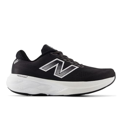 New Balance Men's Fresh Foam X 880 V15 Running Shoe, Black/White/Reflection, 9 M